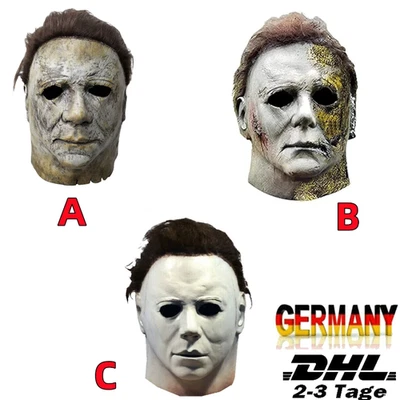 Halloween Michael Myers Maske Scary Deluxe Adult Latex Horror Kostüm Killer~DE - Bild 1 von 4