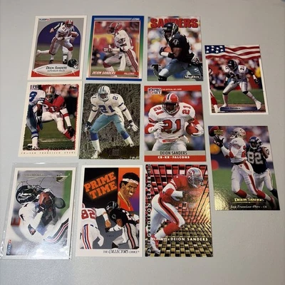 Deion Sanders Lote de 24 Diferentes Béisbol/Fútbol con RC Foto 1 de 2