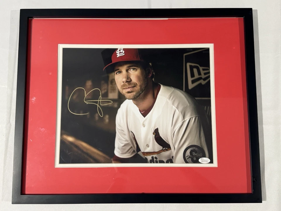 Foto firmada por Chris Carpenter 11x15 JSA - Cardenales de San Luis, marco personalizado 21x17 Foto 1 de 4