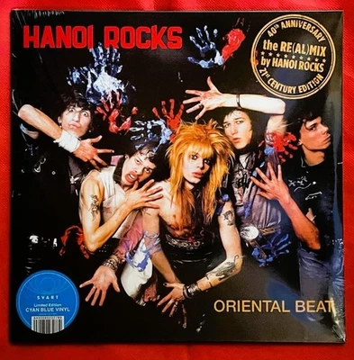 Hanoi Rocks Oriental Beat 40th Anniversary Cyan Blue Vinyl Svart Sealed LP - Image 1 of 4