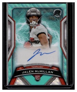 2024 Topps Resurgence Rookie Signatures Aqua Surge Jalen McMillan automático/249 - Imagen 1 de 2