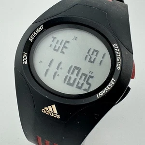 Adidas Digital Quartz Watch ADP6013 Men 50m Black Oval Alarm Chrono New Battery - Picture 1 of 6