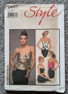 STYLE pattern 4940 Misses' Top in 4 styles size 14 Bust 36" Waist 28" Hip 38" - Picture 1 of 3