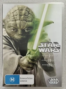 STAR WARS PREQUEL TRILOGY : EPISODES I II III ( 3 MOVIES SET ) DVD REGION 4 - Picture 1 of 2