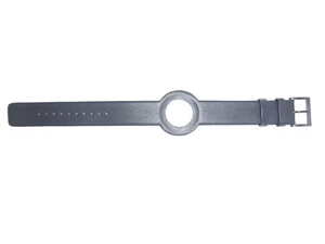 Correa de reloj de cuero original Issey Miyake ""Doce", ""Twelve365" negra, PVD - Imagen 1 de 3