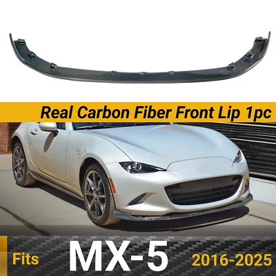 For Mazda MX-5 Miata 2016+ Real Carbon Fiber Front Bumper Lower Lip Splitter 1pc - Image 1 of 4