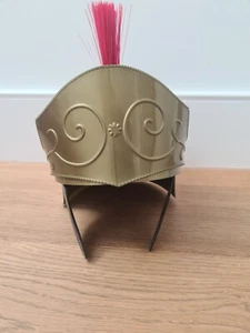 Plastic Roman Centurion helmet with red plume. Kids toy costume helmet. - Picture 1 of 3