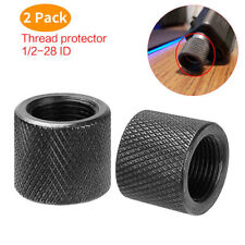 2 Pack Black Steel For Glock 9mm 1/2x28 1/2-28 TPI Muzzle Brake Thread Protector