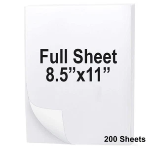 200 etiquetas de envío autoadhesivas de 8,5""x11"" hoja completa para impresora láser e inyección de tinta - Imagen 1 de 9
