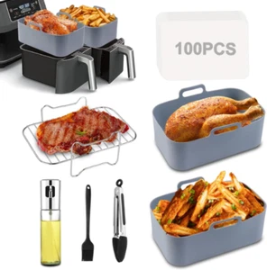 Silicone Air Fryer Liners for Ninja DZ201, 7PCS Air Fryer Accessories for Nin... - Picture 1 of 11