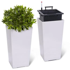 23" Tall Planters Set of 2, Outdoor＆Indoor High Front Porch Planter Pots Gardeb - Picture 1 of 8