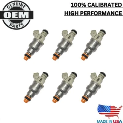 Injetores de combustível Denso 6X fabricante de equipamento original compatível com 1998-2000 Ford Ranger Explorer 4.0L V6 F47E-A2E - Imagem 1 de 4