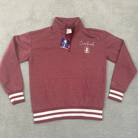 NWT Champion Stanford Cardinal 1/4 Zip Pullover Sweater Jacket size Men's M Cover