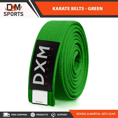 DXM SPORTS DXM Karate Belts Martial Arts Uniform Ranking Hapkido Taekwondo Judo Belt Green