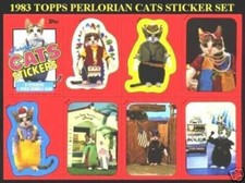 1983 Topps Perlorian Cats - Complete Set of 55 Stickers NEAR MINT-MINT
