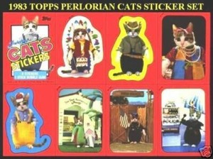 1983 Topps Perlorian Cats - Complete Set of 55 Stickers NEAR MINT-MINT