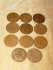 11x GEORGE V PENNY COINS PENNIES 1911-1916 WW1 CIRCULATED USED PENNY COLLECTABLE