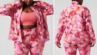 NWT Athleta Run With It Printed Jacket Plus 3X 24W 26W Painted Energy Coral Zip