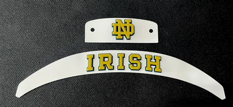 Notre Dame Team 3D Speed Bumper Set, for a Full Size Football Helmet Cover