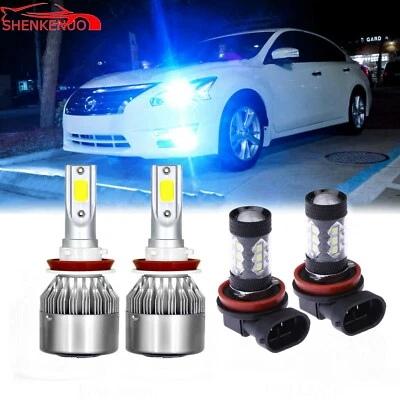 Ice Blue LED Headlights Low Beam Fog Light Bulbs Kit For Nissan Altima 2007-2018 - Image 1 of 4