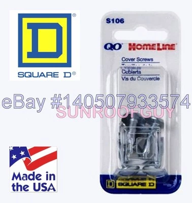 Square D QO/HomeLine Panel Cover Screw Set  (6/pk) (S106) - NEW GENUINE - Image 1 of 3