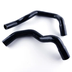 Black 1987-1990 Jeep Wagoneer / Cherokee XJ 4.0L Silicone Radiator Coolant Hose - Picture 1 of 8