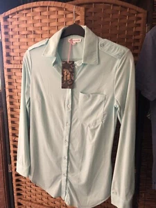 Ladies nwt blouse aqua colour size Medium - Picture 1 of 5