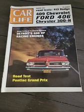  vintage Car Life Magazine Road Tests 413 Dodge, Pontiac Grand Prix March 1962