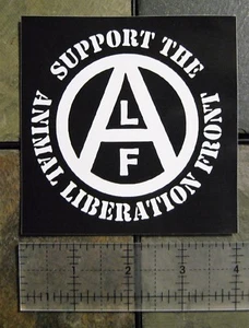 4x4" Animal Liberation Front ALF Vinyl Waterproof Sticker Rights Vegan Bumper - Picture 1 of 2