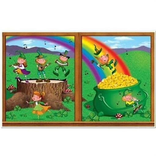 Mural de pared de plástico de 38" x 62" para decoraciones de pared Insta-View del día de San Patricio de 5 pies Foto 1 de 1