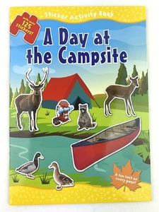 A Day at the Campsite Sticker Activity Book for Kids 125+ Stickers Camping Trip - Imagen 1 de 12