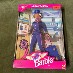 Vintage 1997 Mattel Pilot Barbie Doll W/ Luggage New In Box Career # 18368 - Picture 1 of 6