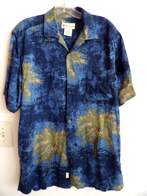 Camisa Havana Jacks Café Para Hombres Multicolor Floral Manga Corta Hawaiana Talla Mediana Foto 1 de 4