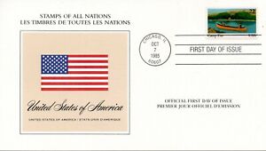 Flagge / Premier Tag/Die Briefmarken Alle Nationen / USA Vereinigte 1985