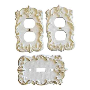 Antique National Lock Light Fixtures Covers Victorian Country Style Set of 3 - Picture 1 of 6