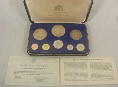 1975 Franklin Mint Barbados 8-Coin Proof Set Silver 1.927 oz - Image 1 of 4