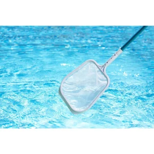 Pool Skimmer Wide Cleaning With 8 ft. Long Telescoping Pole Leaf Rake Net - Picture 1 of 12