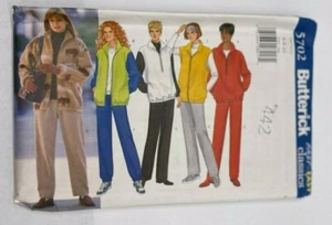 Butterick 5702 Retro 90s Track Suit (Jacket, Vest & Pants) Sz 6-10 UNCUT Pattern - Picture 1 of 3