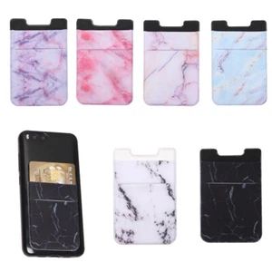 Elastic Lycra Adhesive Sticker Phone Card Holder Wallet Case Cellphone Pocket - Photo 1 sur 15