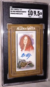 Morgan Murphy Signed 2022 Allen & Ginter Framed Mini Auto Card SGC 9.5 Auto 10 - Imagen 1 de 2