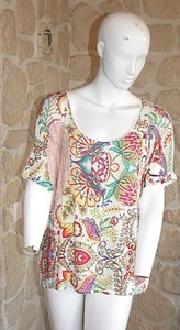 Tee shirt écru neuf taille L marque Desigual étiqueté à 66€ (cm) - Picture 1 of 4