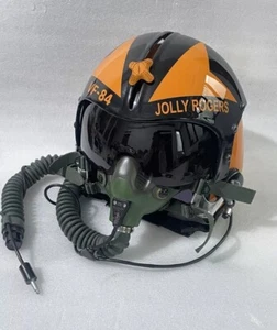 CASCO DE PILOTO DE COMBATE JOLLY ROGERS CON RÉPLICA DE MÁSCARA DE OXÍGENO + Pin gratis - Imagen 1 de 7