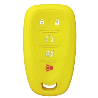 Fit CHEVROLET Malibu Camaro Equinox 5 Button Remote Key Fob Silicone Case Cover - Image 1 of 4