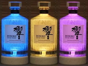 Hibiki Suntory Whiskey Color Changing Remote Bottle Lamp Bar Light Man Cave - Picture 1 of 3