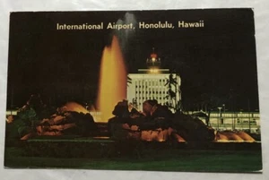 International Airport At Night Honolulu, Hawaii. Postcard (B3) - Picture 1 of 2