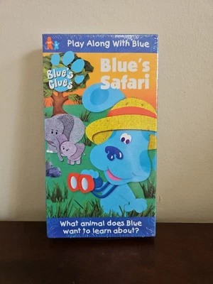 New Sealed Y2K Blues Clues Nick Jr Blue’s Safari VHS Tape Paramount Watermark  - Image 1 of 4
