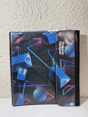 Carpeta de anillos redondos de 1" estilo vintage años 80 90 Mead Trapper Keeper Foto 1 de 4