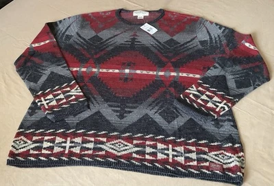 A5 Ralph Lauren Denim Supply Henley Aztec Southwestern Indian Cotton Sweater XXL - Image 1 of 4