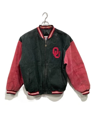 Jaqueta de couro camurça ESSEX MANUFACTURINC Tamanho: L Preta x Vermelha Masculina 478014426 - Imagem 1 de 4