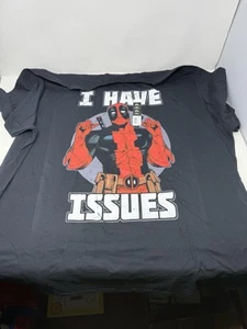 Marvel Deadpool I Have Issues T-Shirt 3XL Black Funny Graphic Tee NWT - Picture 1 of 5
